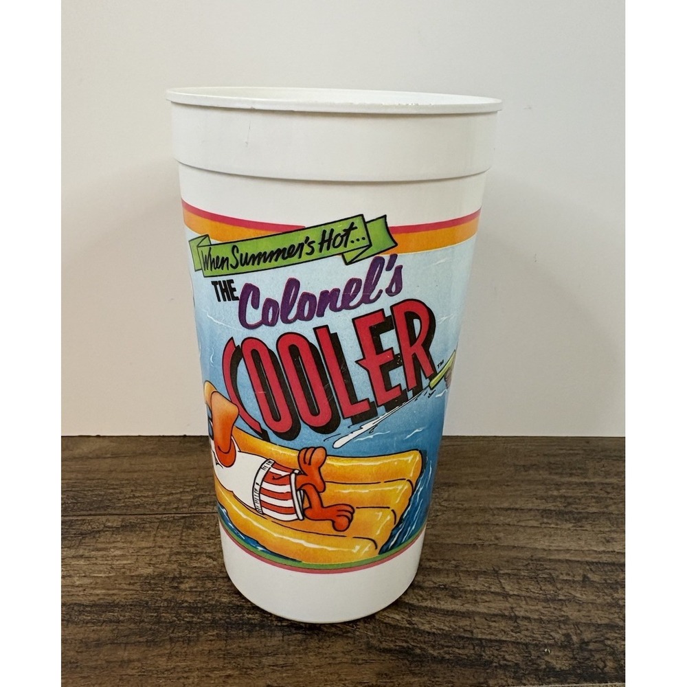 Kentucky Fried Chicken 32oz Plastic Cup When Summers Hot Colonel's Cooler KFC
